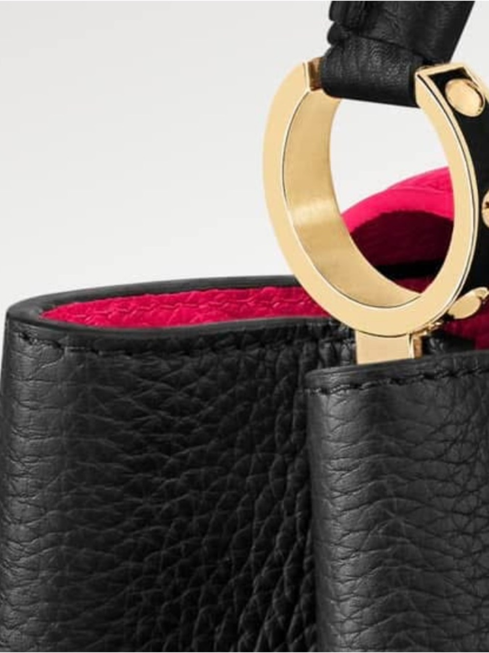 Louis Vuitton Taurillon Capucines MM Black Rose Berlingot - Picture 6 of 13